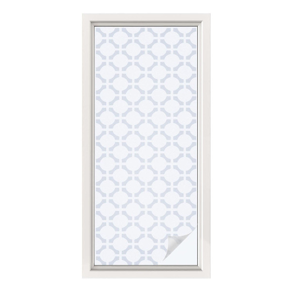 Película de privacidade para janela efeito vitral Elegância geométrica