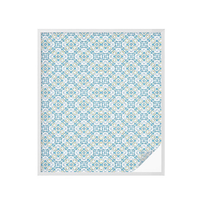 Película de vidro vitral autocolante Rosetas geométricas