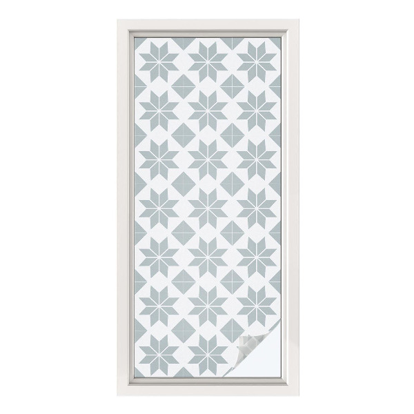 Película decorativa para janela privacidade Estrelas geométricas