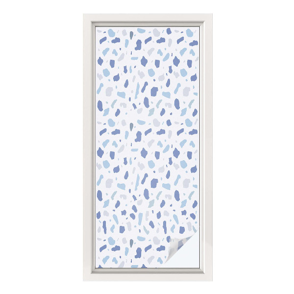 Película de privacidade para janela efeito vitral Padrões azuis