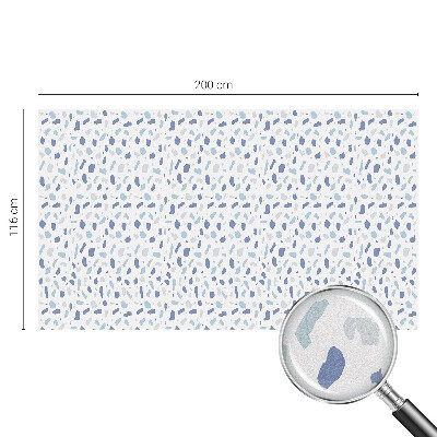 Película de privacidade para janela efeito vitral Padrões azuis
