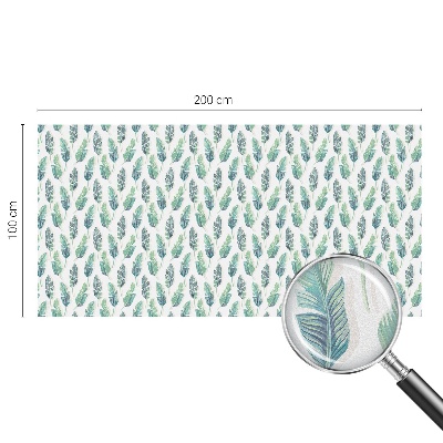 Vinil para vidro privacidade padrão vitral Folhas tropicais