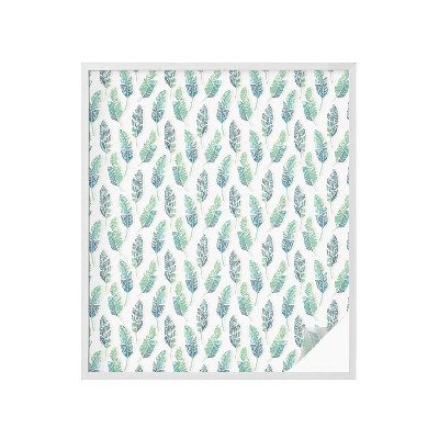 Vinil para vidro privacidade padrão vitral Folhas tropicais