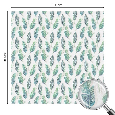 Vinil para vidro privacidade padrão vitral Folhas tropicais