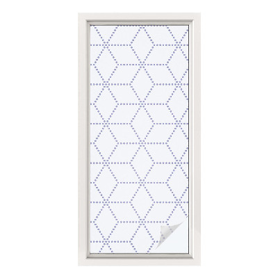 Película de vidro vitral autocolante Losangos roxos