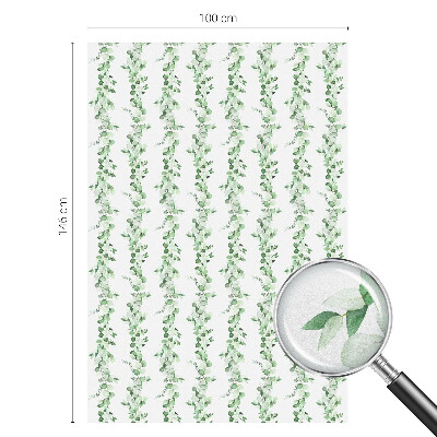 Película de privacidade para janela efeito vitral Guirlandas verdes