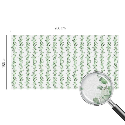 Película de privacidade para janela efeito vitral Guirlandas verdes