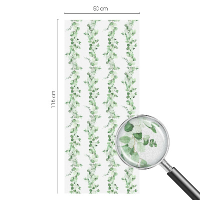 Película de privacidade para janela efeito vitral Guirlandas verdes