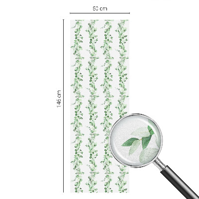 Película de privacidade para janela efeito vitral Guirlandas verdes