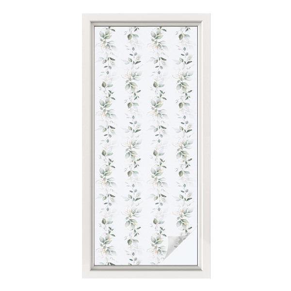 Película de vidro vitral autocolante Encanto vegetal