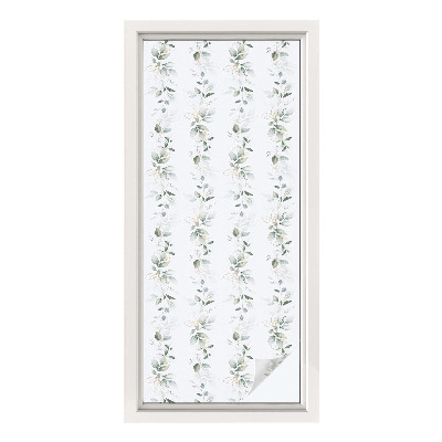 Película de vidro vitral autocolante Encanto vegetal