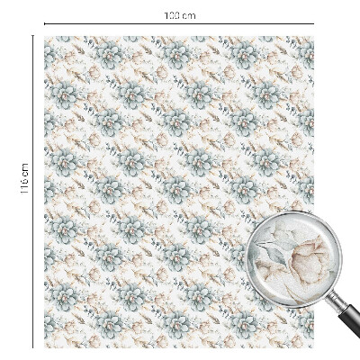 Película de vidro vitral autocolante Elegância floral