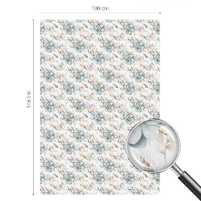 Película de vidro vitral autocolante Elegância floral