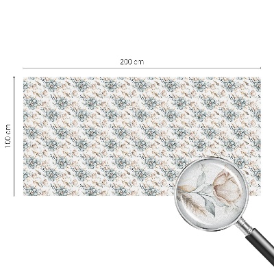 Película de vidro vitral autocolante Elegância floral