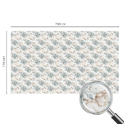 Película de vidro vitral autocolante Elegância floral