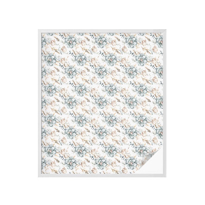 Película de vidro vitral autocolante Elegância floral