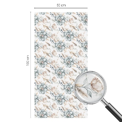 Película de vidro vitral autocolante Elegância floral