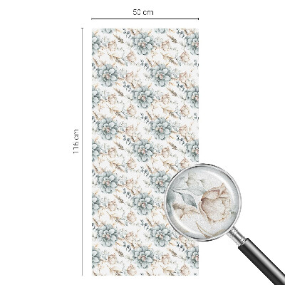 Película de vidro vitral autocolante Elegância floral