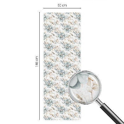 Película de vidro vitral autocolante Elegância floral