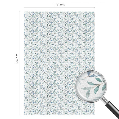 Vinil para vidro privacidade padrão vitral Folhas idílicas