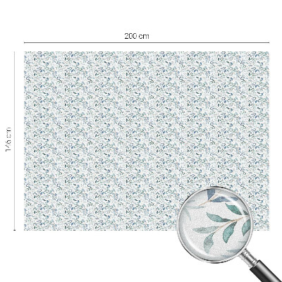 Vinil para vidro privacidade padrão vitral Folhas idílicas