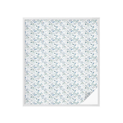 Vinil para vidro privacidade padrão vitral Folhas idílicas