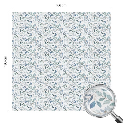 Vinil para vidro privacidade padrão vitral Folhas idílicas