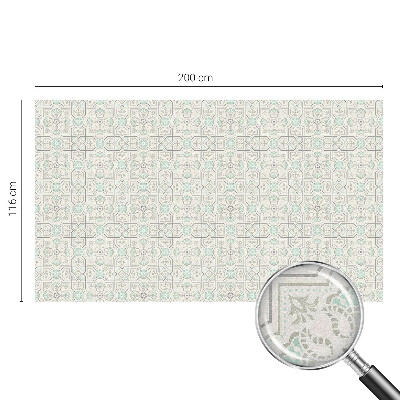 Película de privacidade para janela efeito vitral Azulejos florais