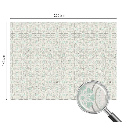 Película de privacidade para janela efeito vitral Azulejos florais