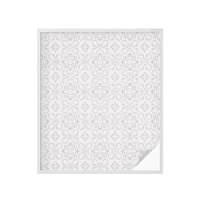 Vinil para vidro privacidade padrão vitral Ornamentos de plantas