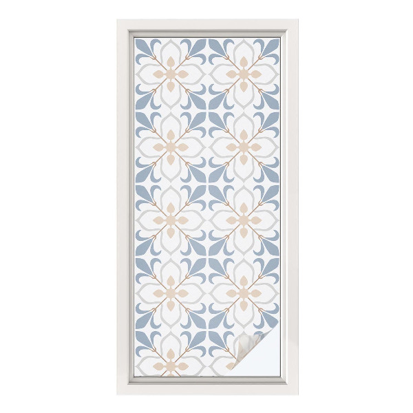 Película de vidro vitral autocolante Beleza floral