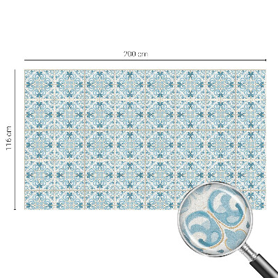Película de vidro vitral autocolante Azulejos florais
