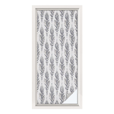 Película decorativa para janela privacidade Penas elegantes