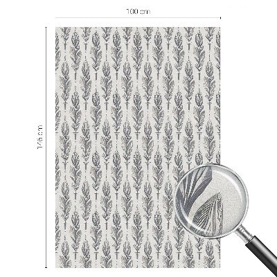 Película decorativa para janela privacidade Penas elegantes