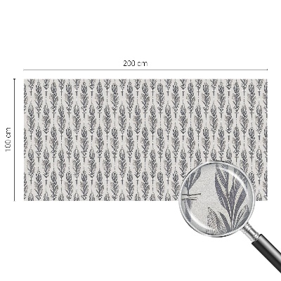 Película decorativa para janela privacidade Penas elegantes