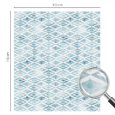 Película decorativa para janela privacidade Losangos azuis