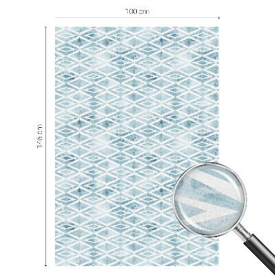 Película decorativa para janela privacidade Losangos azuis