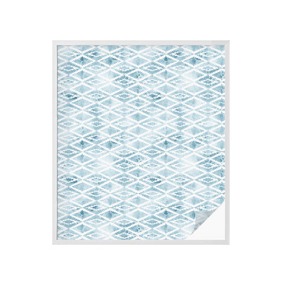 Película decorativa para janela privacidade Losangos azuis