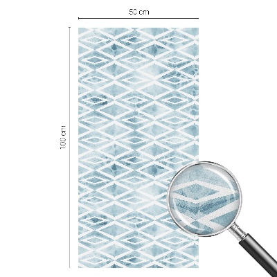Película decorativa para janela privacidade Losangos azuis