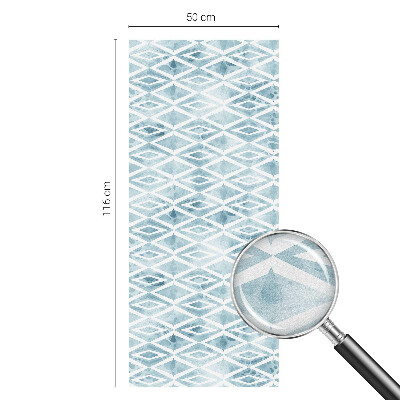 Película decorativa para janela privacidade Losangos azuis