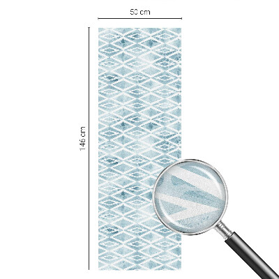 Película decorativa para janela privacidade Losangos azuis