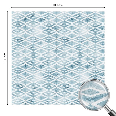 Película decorativa para janela privacidade Losangos azuis