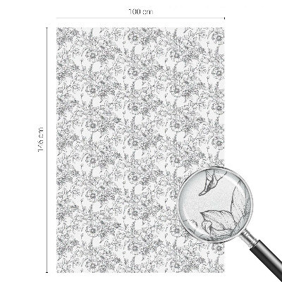 Vinil para vidro privacidade padrão vitral Elegância floral