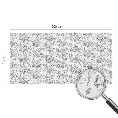 Vinil para vidro privacidade padrão vitral Elegância floral