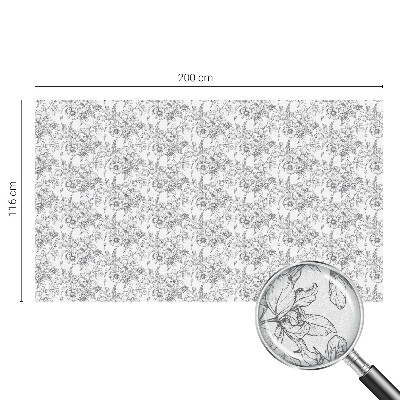 Vinil para vidro privacidade padrão vitral Elegância floral