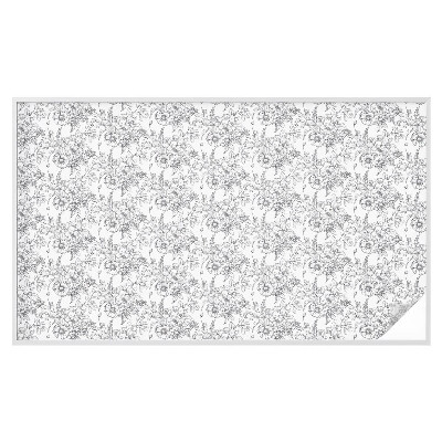 Vinil para vidro privacidade padrão vitral Elegância floral