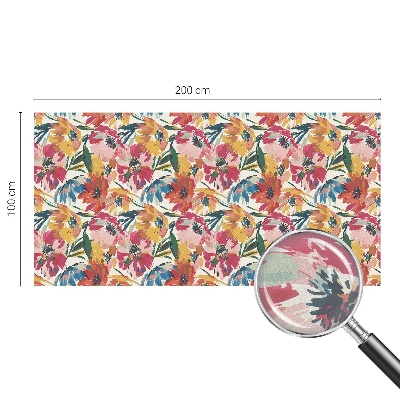 Película de vidro vitral autocolante Explosão de flores