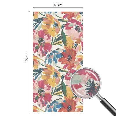 Película de vidro vitral autocolante Explosão de flores