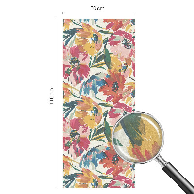 Película de vidro vitral autocolante Explosão de flores