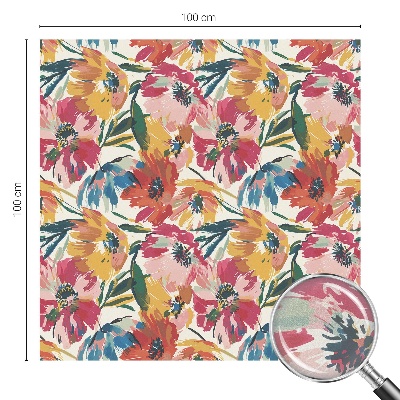 Película de vidro vitral autocolante Explosão de flores